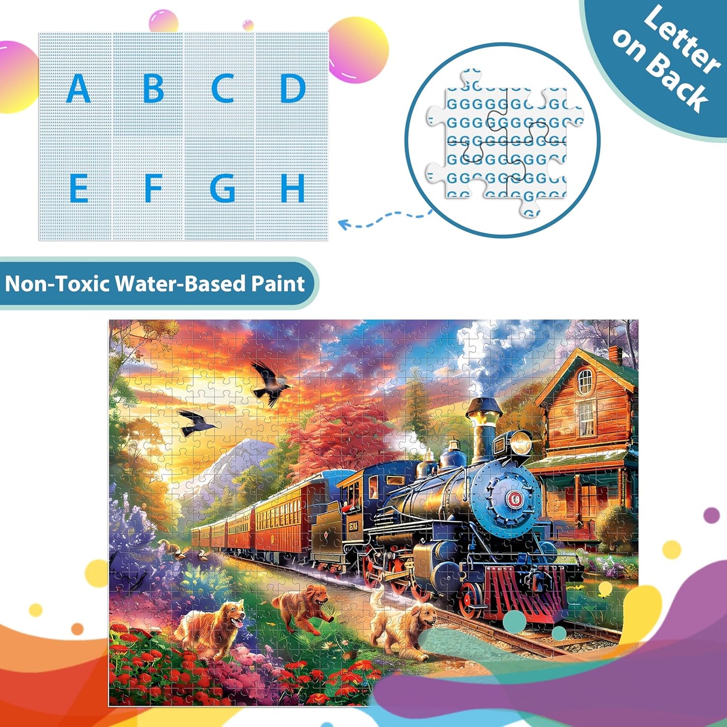 Jigsaw Puzzles for Adults 500 Pieces, Country Life Puzzle Interlock Perfectly Letter on Back No Dust, Challenging Puzzle Home Decor Birthday Party Gift Toy for Men Women Olders Seniors (21 x 15 in)