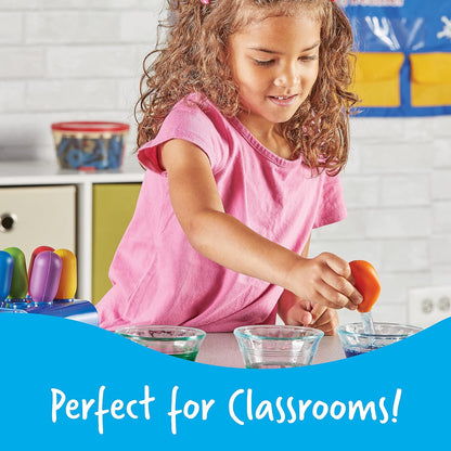Learning Resources Jumbo Eyedroppers - Science Experiments for Kids, Sensory Water Table Toys, Toddler Tools, Preschool STEM, Fine Motor Skills Toys, Droppers for Kids, Craft Materials, Water Dropper