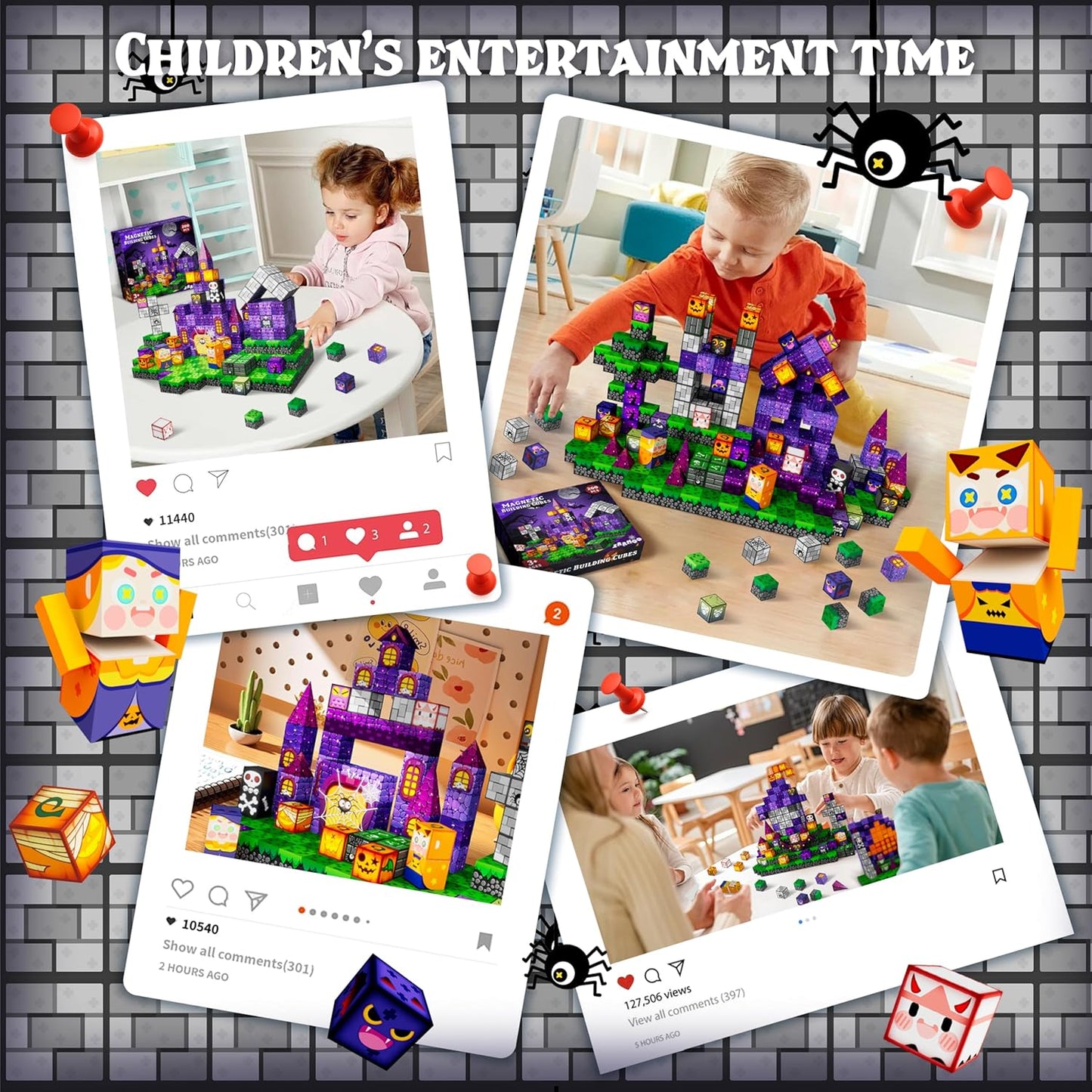 Drofex 42pcs Magnetic Tiles Road, Magnetic Building Blocks City Construction Toys for 3+Year Old Boys Girls, Kids Montessori Toys for Toddler, STEM Learning Gifts
