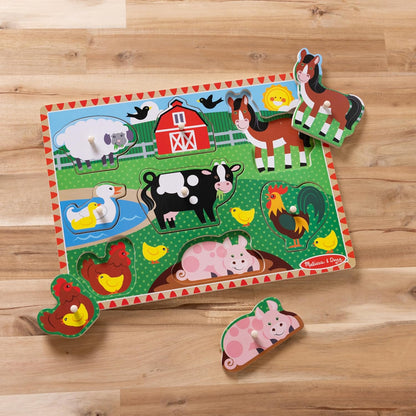 Melissa & Doug Pets Wooden Peg Puzzle (8 pcs)
