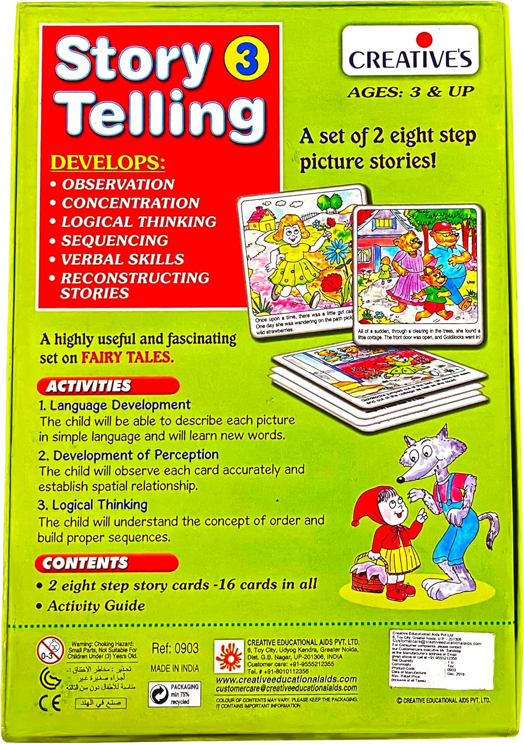 Creative Educational Creative Pre-School Story Telling Step-by-Step-3 Game