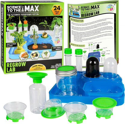 ReGrow Science Kit for Kids 8+ - Replant Simple Ingredients to Generate New Plants! 15+ Experiments - 12 Tools Included - Growing Kits for Kids Boys Girls - STEM Educational Lab