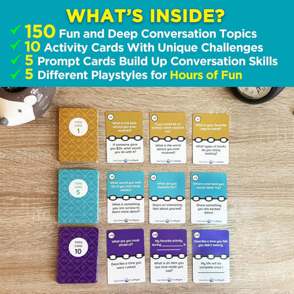 ThinkPsych Chat Chains - The Game That Connects Us | Social Skills Games | Therapy Games for Teens and Kids | Ages 8-99 | Therapy Conversation Cards | 15 Mins Playtime