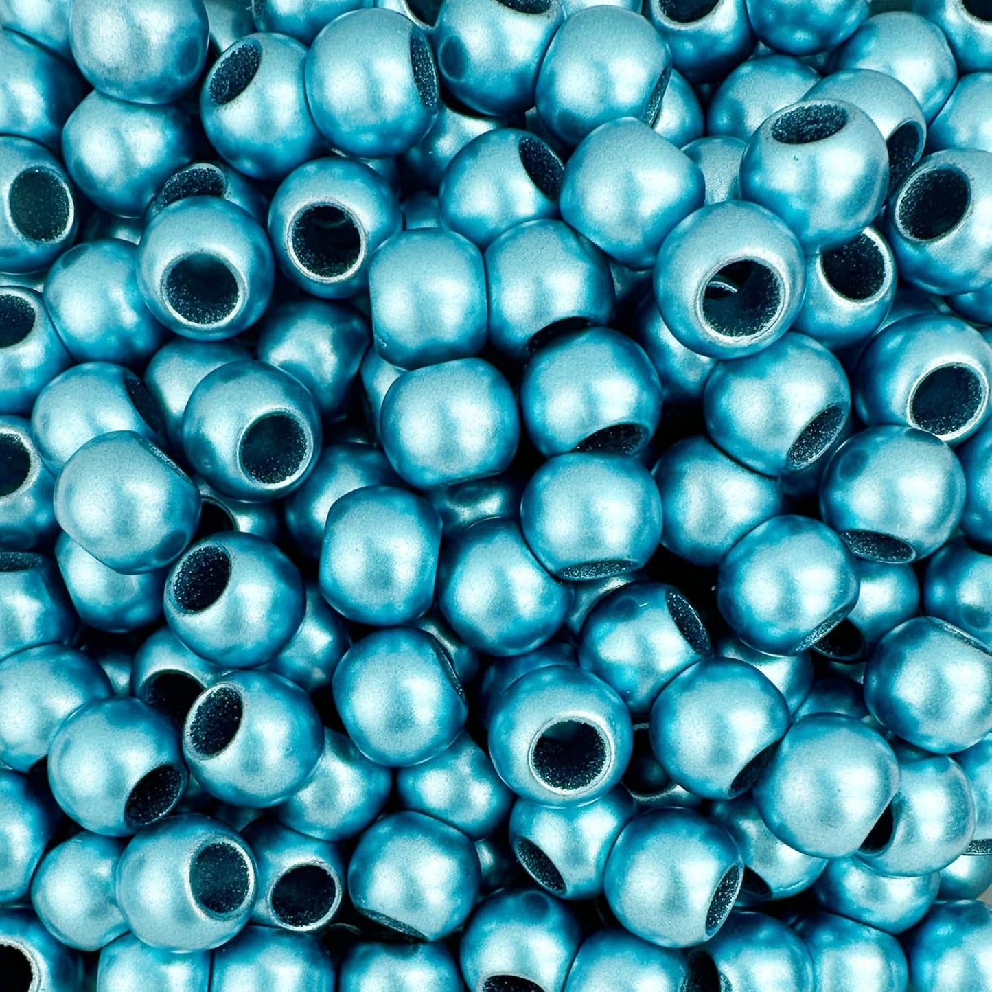 300 Acrylic Large Hole Beads for Crafts and for Hair 10mm x 12mm Acrylic Barrel Beads with 5.7mm Large Hole, Glossy Primary Assortment