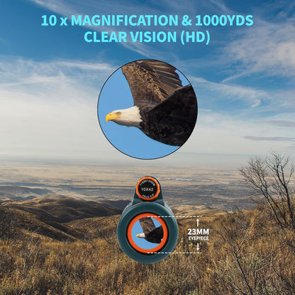 2026 New ED+LAK 12X33 Handheld Monocular Telescope Waterproof with Phone Adapter,PXA&FMC&BAK4 Lens,Ultra Clear High Power Pocket Small Compact Monocular for Kids&Adults Travel Birdwatching Hiking