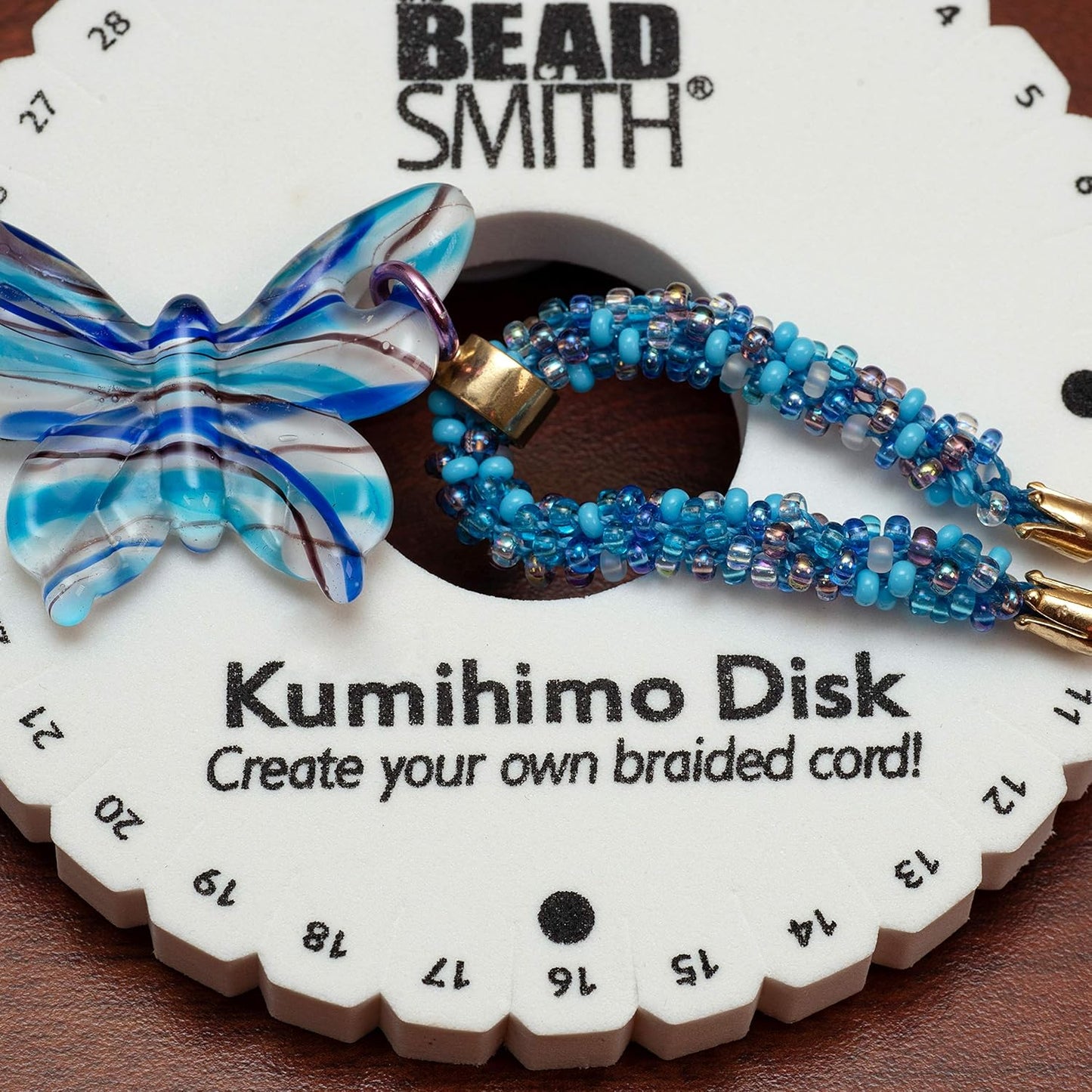 The Beadsmith Round Kumihimo Disk, 6 inch Diameter, 3/8” Thick Dense Foam, Jewelry Tools for Braiding, 1 disks