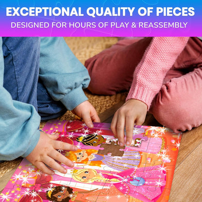 QUOKKA Puzzles for Toddlers 3-5 - 4 x 30 Pieces Puzzles for Kids Ages 2-4 - Animal Learning Jigsaw Puzzles for Kids 4-6 Years Old - Educational Toys for Boy and Girl