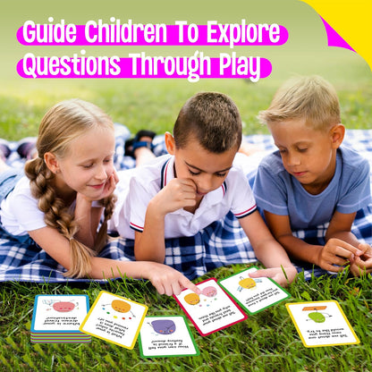 70 Conversation Cards, 4 Category Mindful Talk for Students, Authentic & Meaningful Question Cards for Parents, Kids, Classroom Activity & Road Trip - Improve Expression, Communication, Social Skill