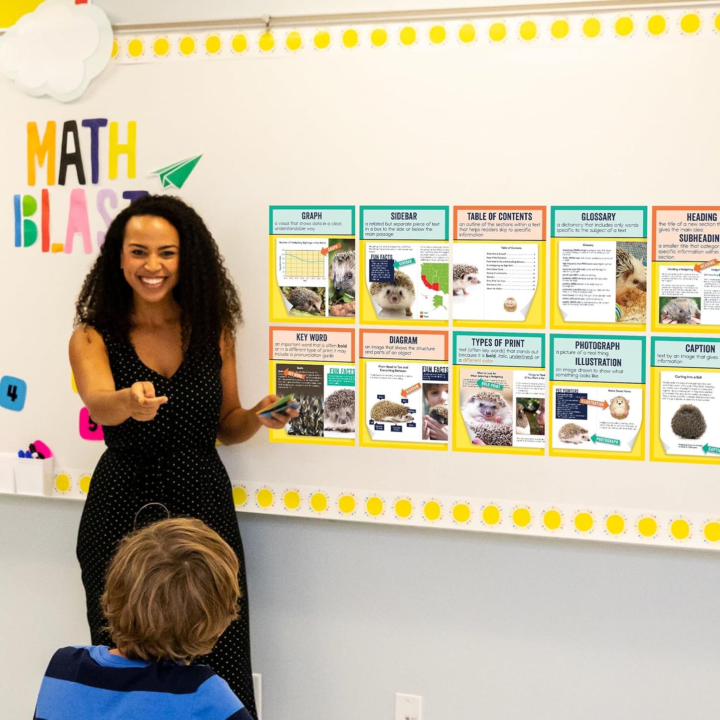Carson Dellosa 14-Piece Mathematics Strategy Posters, 8.5" x 11" Wall Art Ten Frame, Counting, Number Line, Math Manipulatives, Facts, and More Strategies, Classroom Decor and Teacher Supplies