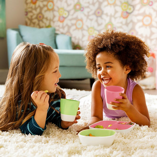 Munchkin® Splash™ Open Toddler Cups with Training Lids, 7 Ounce, Multicolored, 4 Pack | Open, with Training Lids