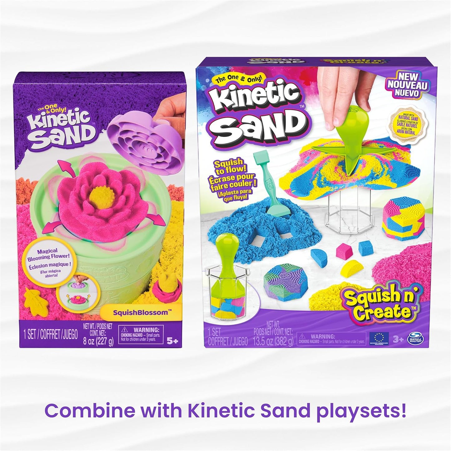 Kinetic Sand, 3.25lbs Beach Play Sand, Amazon Exclusive, Moldable Sensory Toys for Kids, Resealable Bag (Packaging May Vary), for Ages 3 and up