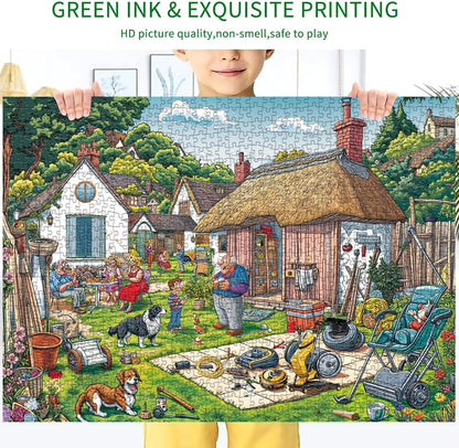 Puzzles for Adults 1000 Pieces,Seaview Campground Jigsaw Puzzle with 1:1 HD Poster, Perfect Interlocking No Dust, Stress Relief Ideal Gift for Family Games
