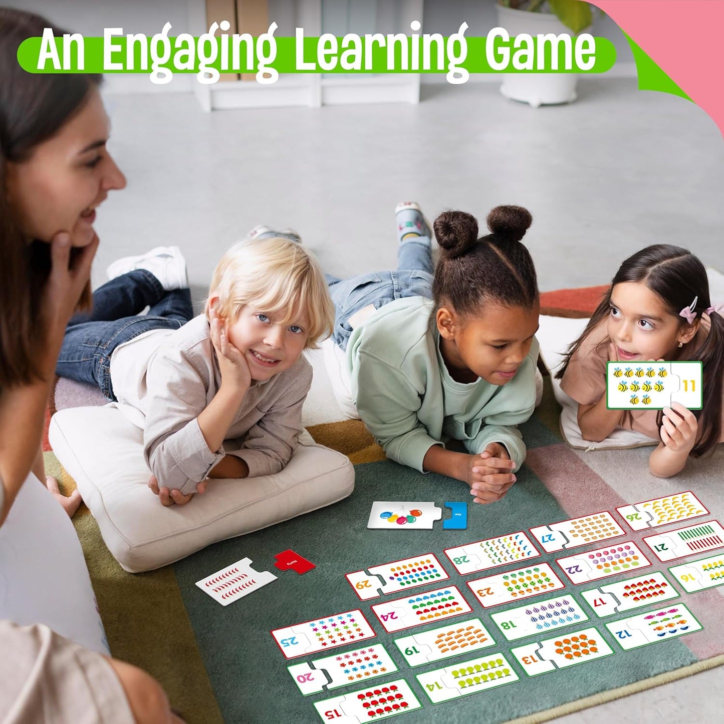 24 Set Addition & Subtraction Puzzles, Self-Correcting Matching Adding and Subtracting Puzzles, Educational Math Games Calculation Activities, Math Learning Toys for Preschool Kids