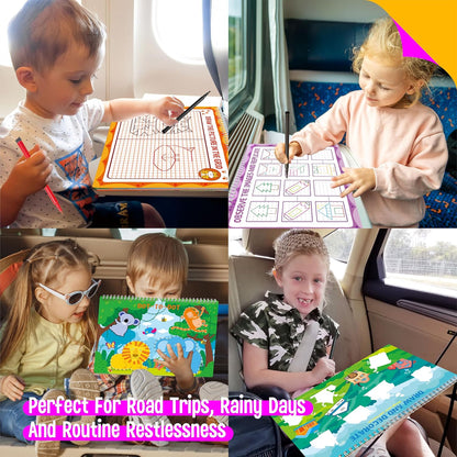 SpriteGru Dry Erase Mazes Game Pad, 30 Mazes Reusable & Erasable Book, Fun Brain Challenge Games Interesting Educational Toy and Learning Tool for Road Trip Airplane Travel