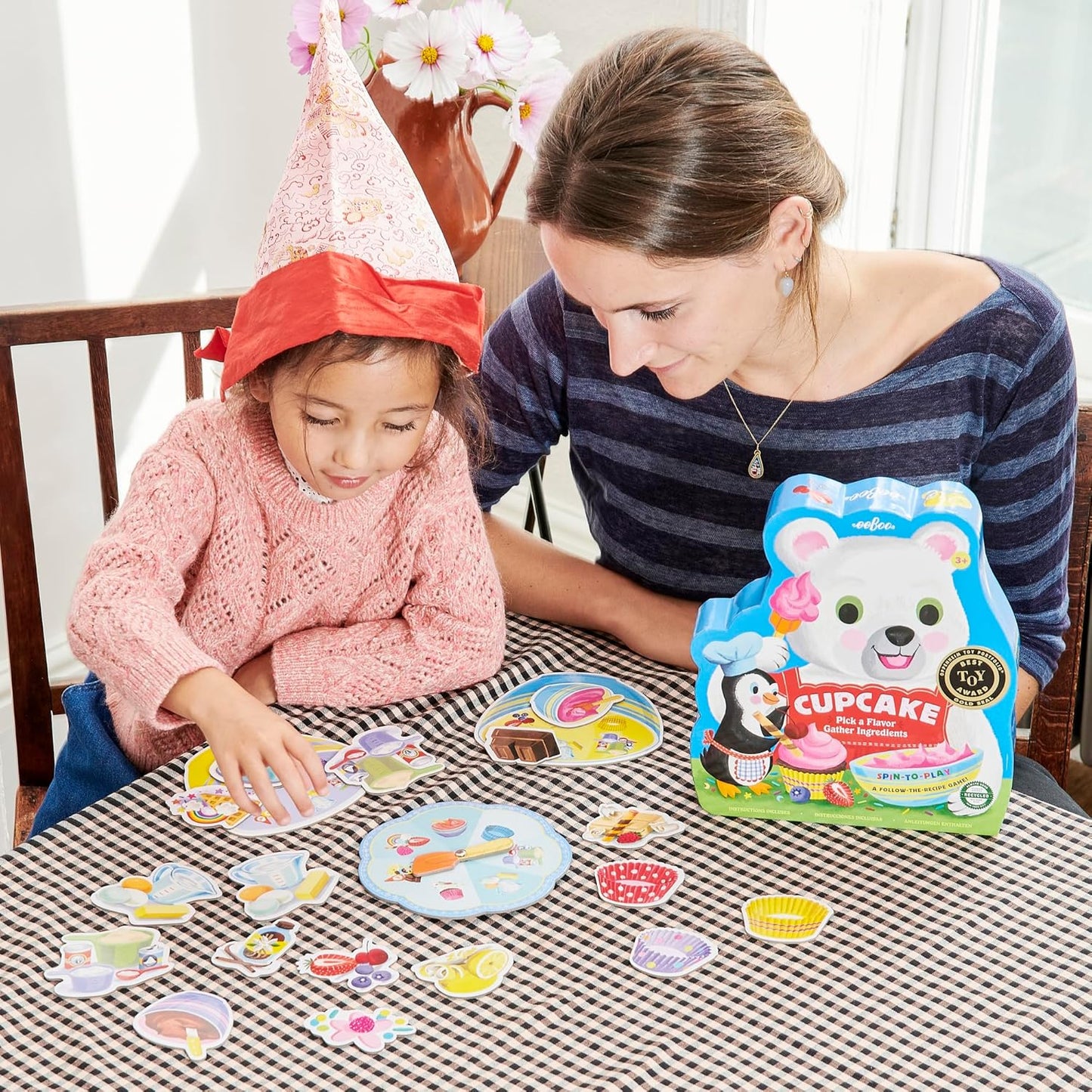 eeBoo Build a Robot Spinner Game - Award Winning Number Matching Robot Building Game, Screen-Free Fun for 2-4 Players, Kids Ages 3 and up