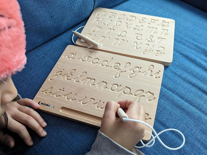 Montessori Alphabet Tracing Boards Alphabet Letters ABC Tracing (Cursive)