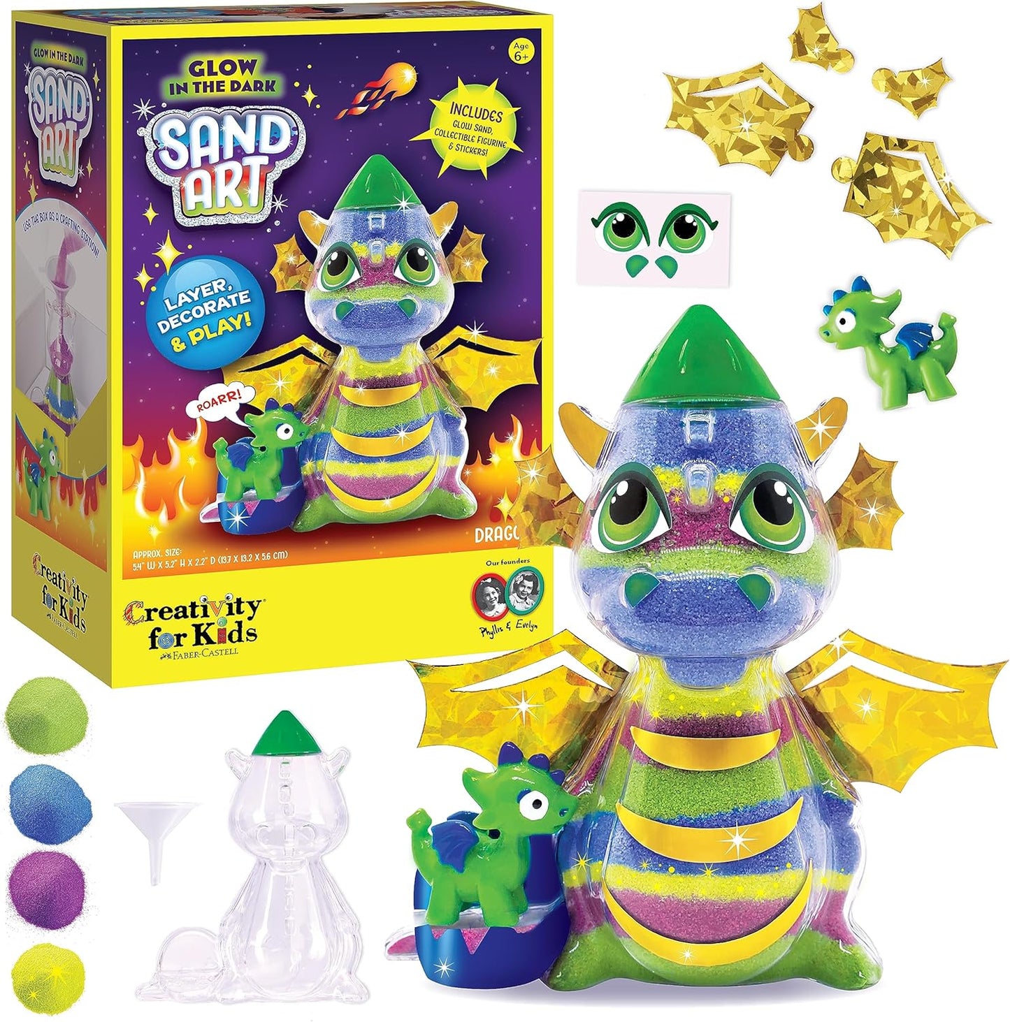 Creativity for Kids Sand Art Kit for Kids: Dragon - Arts and Crafts for Kids, Small Spring Crafts (Ages 6+)