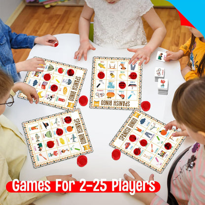 SpriteGru Multiplication & Division Bingo Game, 480 Math Problems, 2 Educational Math Board Game for Kindergarten and Preschool Kids 4-8, Perfect for Classroom & At Home (Up to 25 Players)