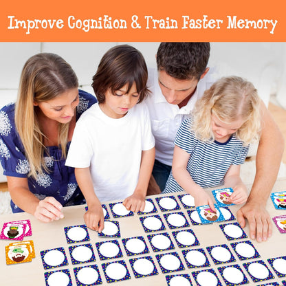 Memory Matching Game, 72 PCS Sight Words Matching Cards for Kids, 36 Pairs Memory Cards, Educational Toy for Children to Learn Sight Words 5+ Years Old