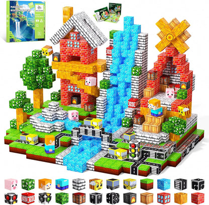 Magnetic Blocks Toys for Kids, 100 PCS Building Blocks Cubes, Stacking Magnetic Tiles Toys for Kids Toddlers Boys Girls Ages 3 4 5 6 7 8-12 Birthday Gifts Party Supplies (Underworld)