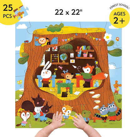Mudpuppy Forest School 25 Piece Floor Puzzle with Shaped Pieces