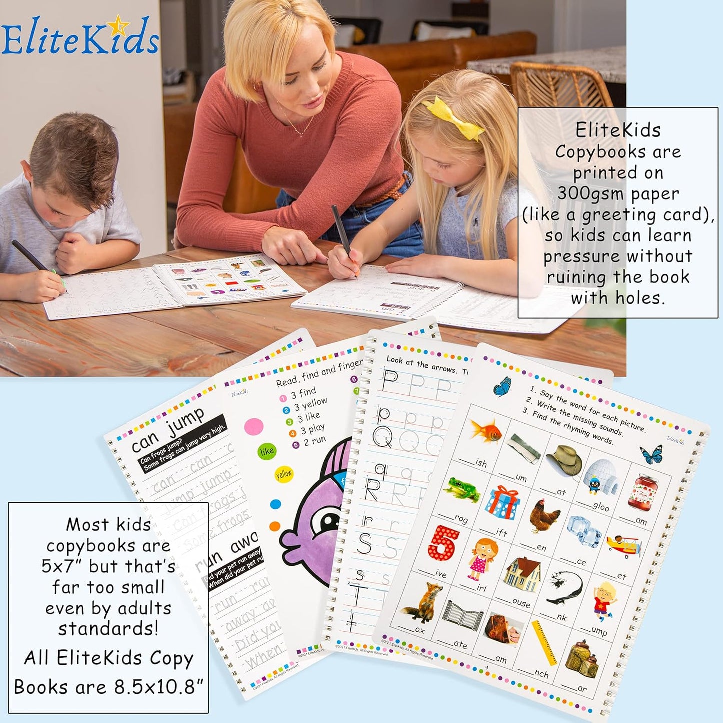 Magic Grooved Writing Practice for Kids, Trace Books for Kids Ages 3-5, 6-8, Handwriting Practice for kids 5-7, Teacher-Designed Reusable Magic Practice Copybook for Kids ages 3-8 (8.7×6.9in)