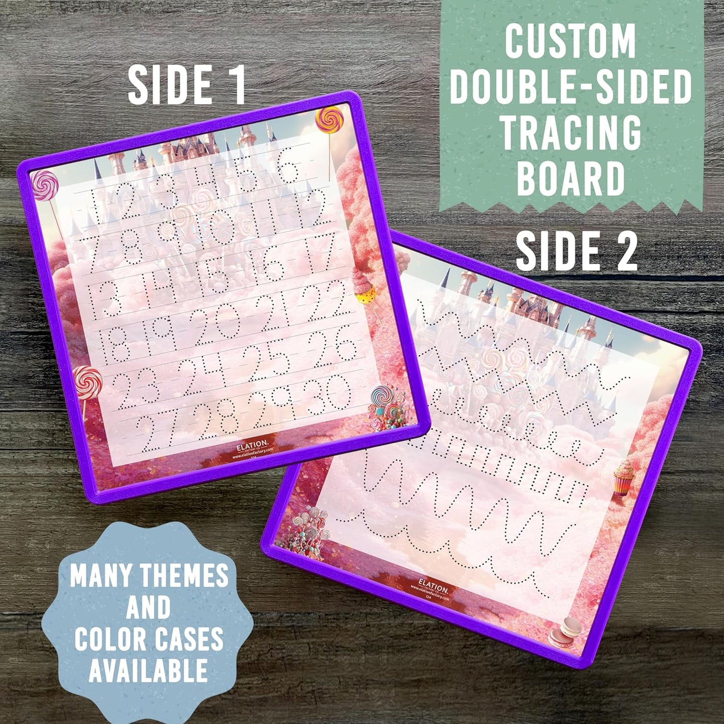 Kid's Name Tracing Board | Dry Erase Letter Tracing | Reusable Name Board | Alphabet Letters | Personalized | Candy Theme