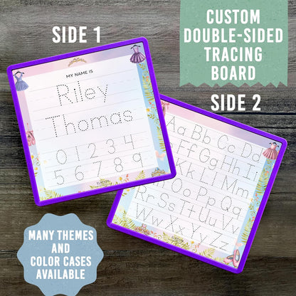 Kid's Name Tracing Board | Dry Erase Letter Tracing | Reusable Writing Practice Board | Personalized | Ballet Theme