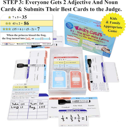 Think2Master Wacky Cards Practicing Math Including Addition, Subtraction & Multiplication.