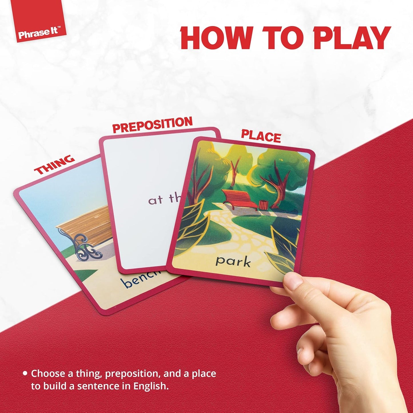 Prep It English Flash Cards Game for Learning Prepositions - Sight Words for Sentence Building and Reading Activities - Used for ESL Teaching - Montessori - Kindergarten - 1st and 2nd Grade