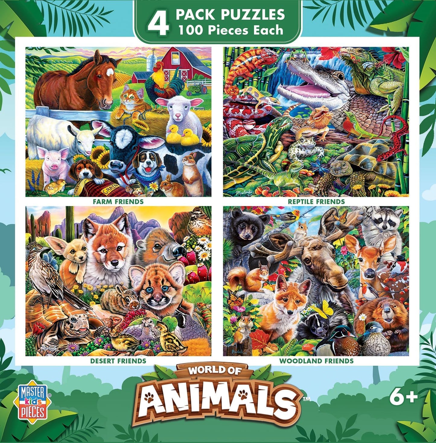 MasterPieces Puzzle Set - 4-Pack 24 Piece Jigsaw Puzzle for Kids - Sesame Street 4-Pack - 8"x10"