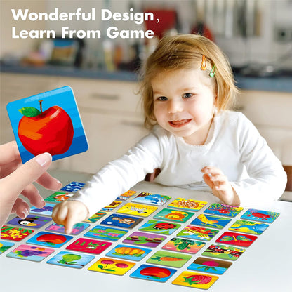 Memory Matching Game, 72 PCS Sight Words Matching Cards for Kids, 36 Pairs Memory Cards, Educational Toy for Children to Learn Sight Words 5+ Years Old