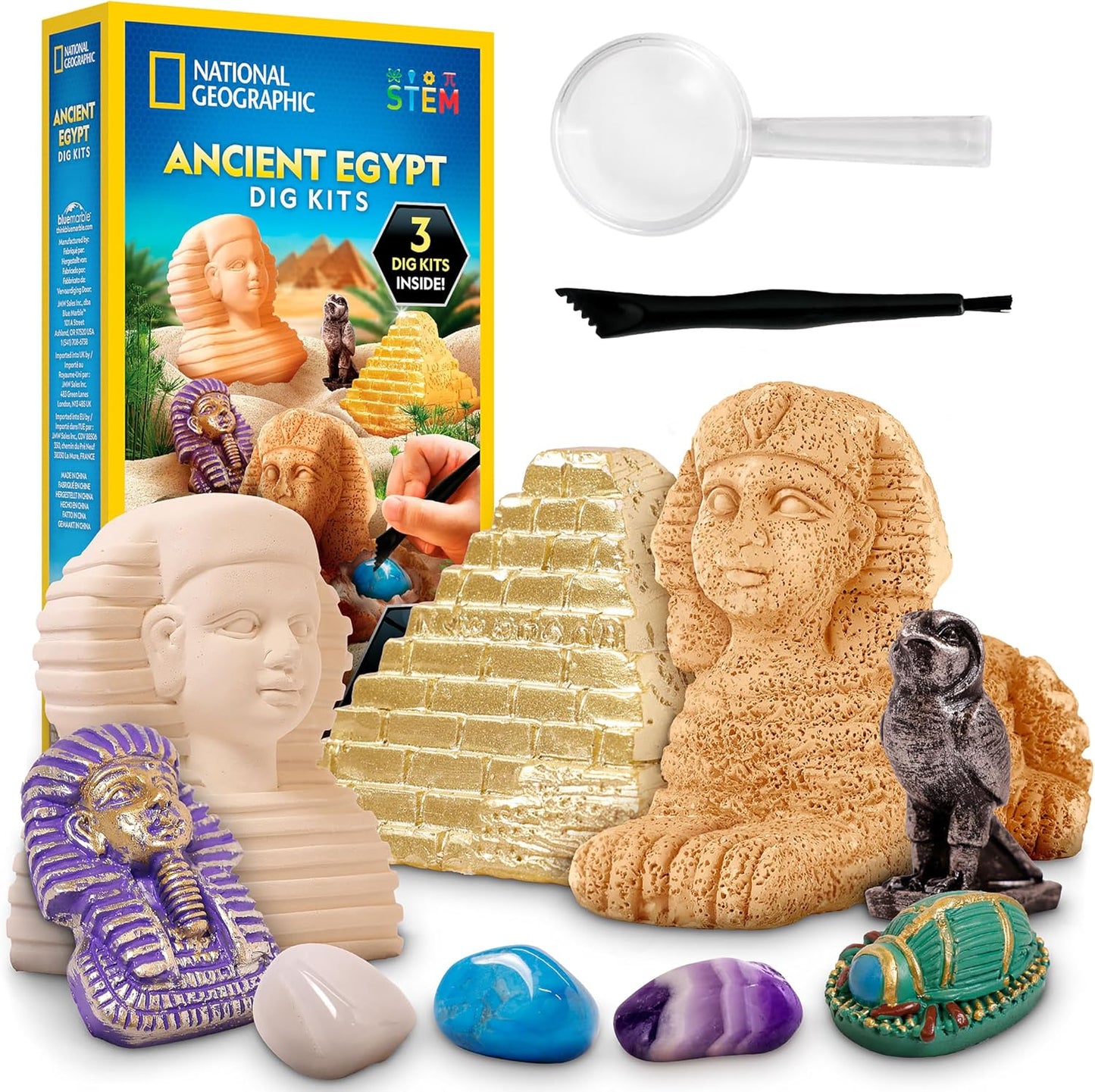 National Geographic Pirate Adventure Activity Kit – Dig for Treasure, Make a Pirate Hat & Map, Includes Spyglass, Compass, Replica Doubloon & Pyrite, STEM Toys, Telescope for Kids