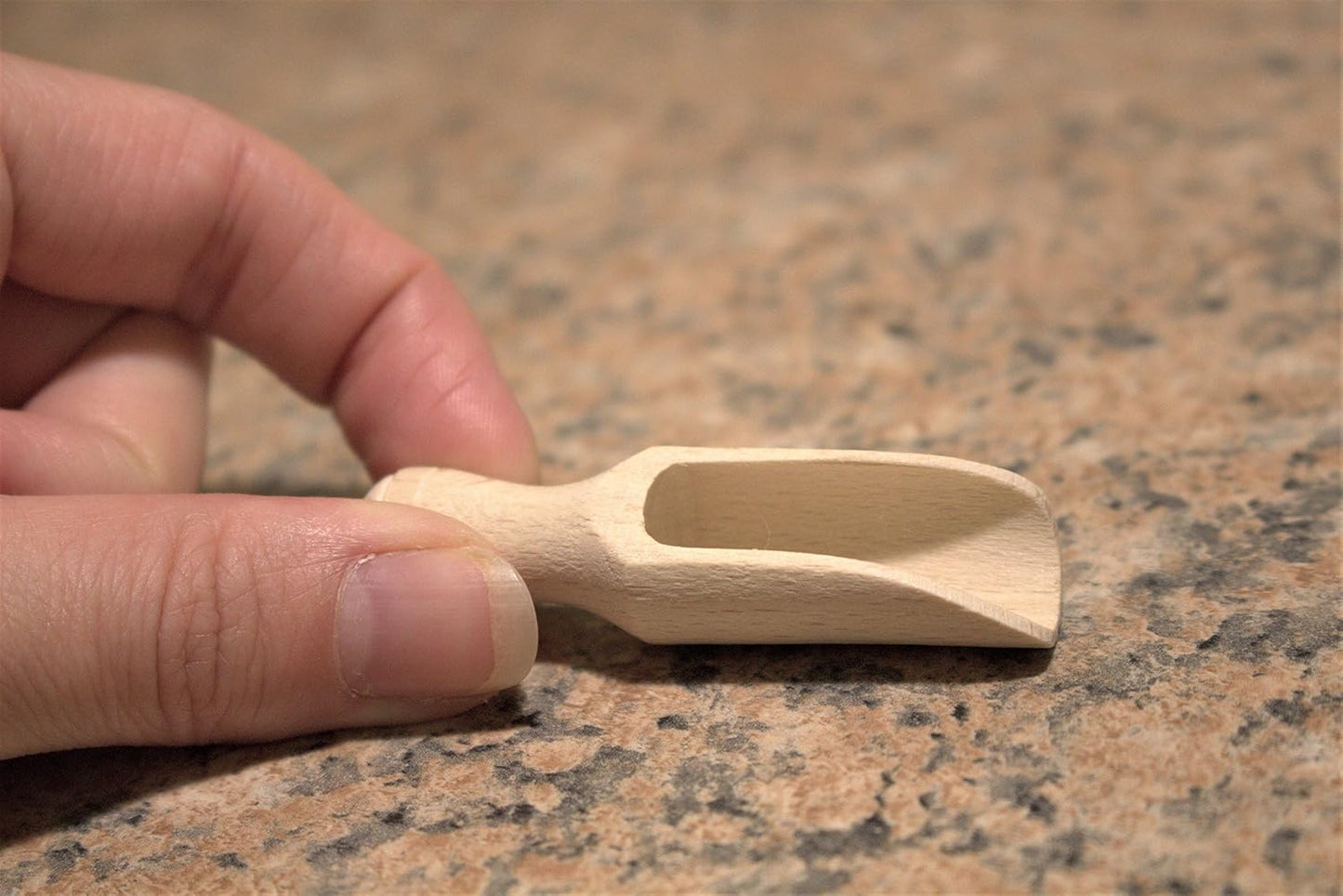 efo Versatile Wooden Scoops Set 4pcs - Multipurpose Wooden Spoons - Wood Salt and Spice Scoops – Rustic Bath Salt Scoop - Wooden Nuts Scoop - sizes: 2.4"; 3.3"; 3.9"; 6.7" / 6; 8.5; 10; 17cm
