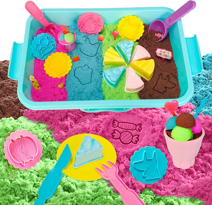 Carolart Pet Sensory bin,Dog and Cat Sandbox for Kids,Kids Play Sand Kit,Pet Play Set with Sensory Sand,Pet Care Play Set,Role Pretend Play Beach Toy Birthday Gift for Girls Boys 3 4 5 6 Years Old