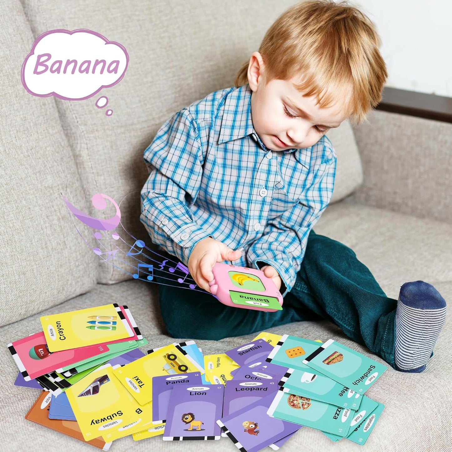 Talking Flash Cards,Kids Toddler Flash Cards with 240 Sight Words,Montessori Toys,Autism Sensory Toys,Speech Therapy,Learning Educational Gifts for Age 1 2 3 4 5 Years Old Boys and Girls