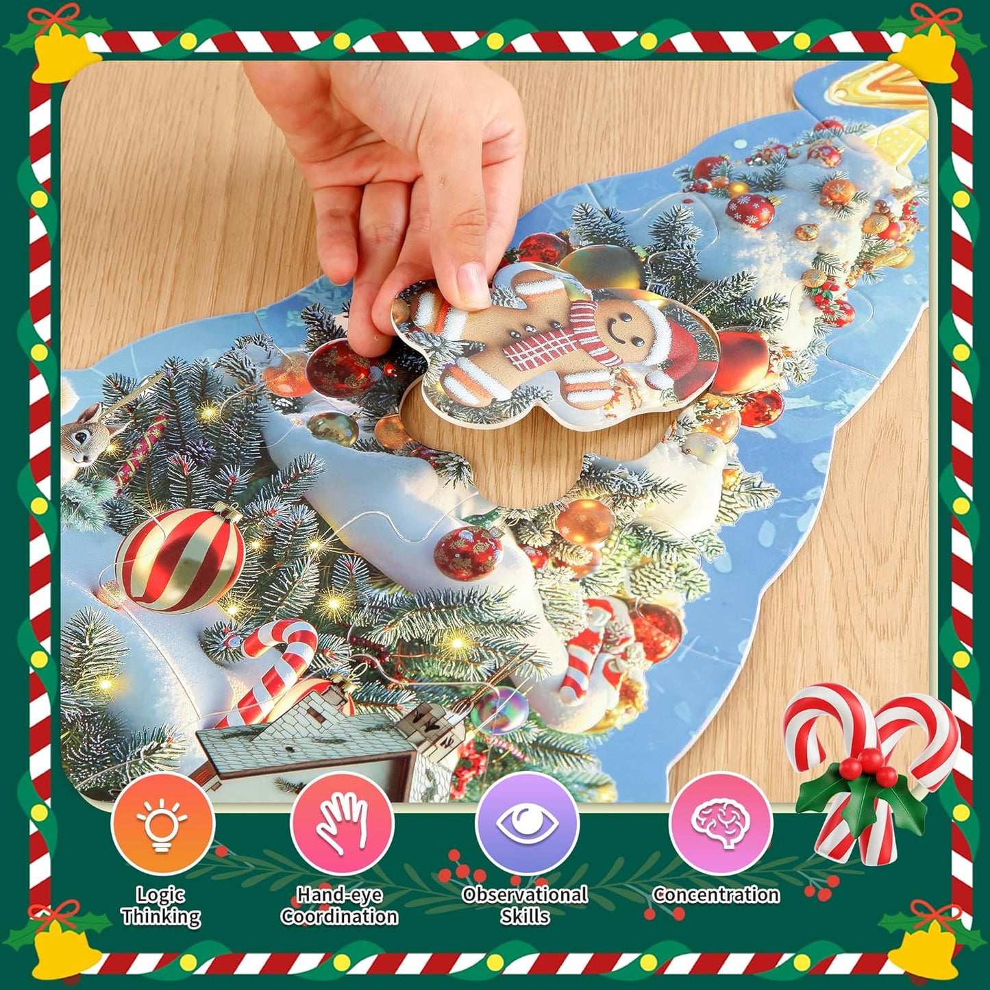 Floor Puzzles for Kids Ages 3-5, Unicorn Puzzles for Toddler Ages 4-6, 50 Pieces Jumbo Puzzles with Box, Unicorn Toys for Gifts 3-8 Years Old