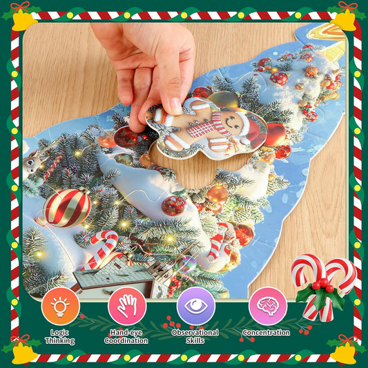 Floor Puzzles for Kids Ages 3-5, Unicorn Puzzles for Toddler Ages 4-6, 50 Pieces Jumbo Puzzles with Box, Unicorn Toys for Gifts 3-8 Years Old