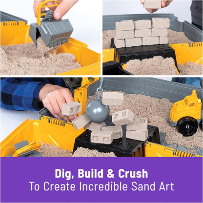 Kinetic Sand, Dig N' Demolish Playset with 1lb Play Sand & Toy Truck, Sensory Toys for Kids Ages 5 and up