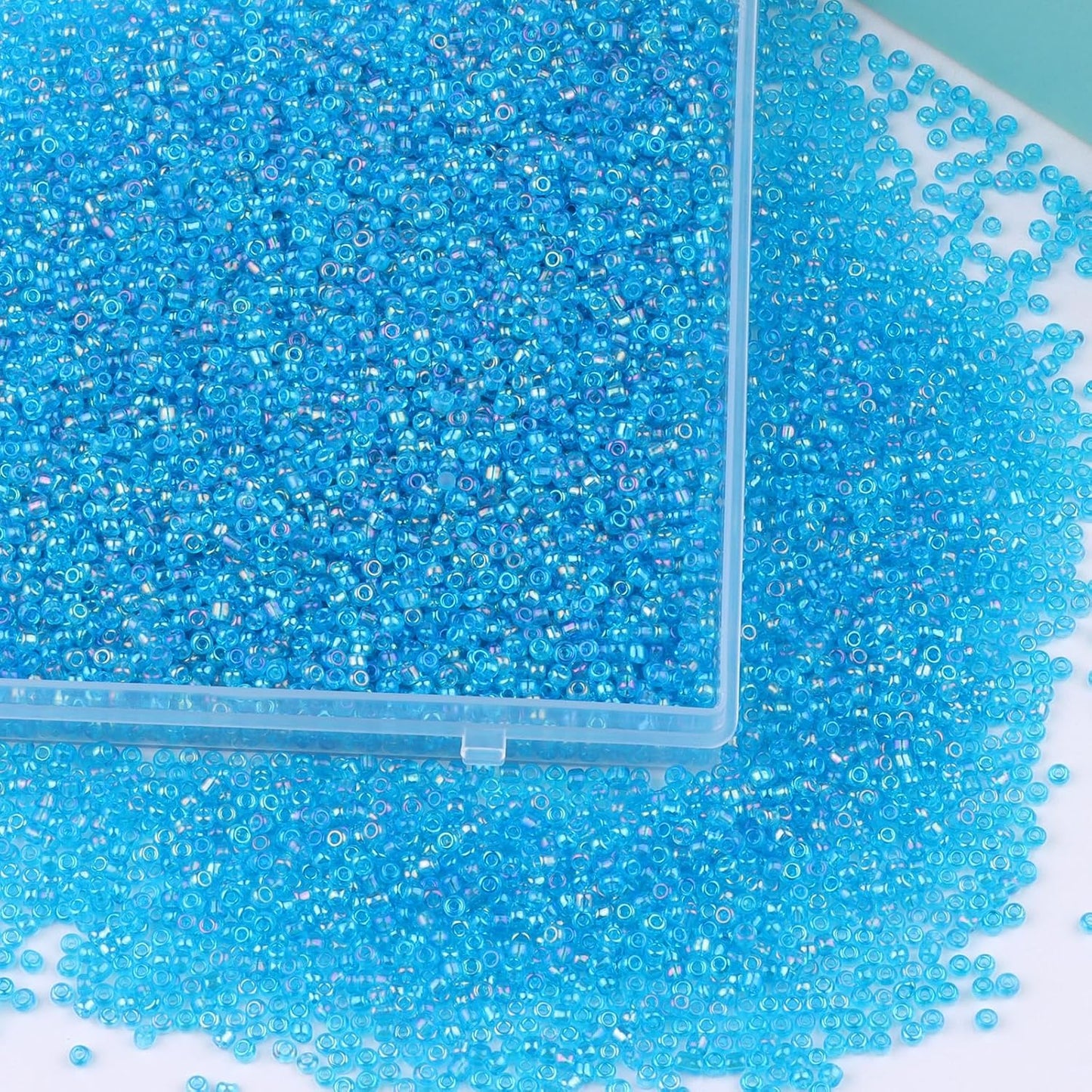 10100 Pcs Size 11/0 Glass Seed Beads, 2 mm Dark Green Small Mini Spacer Loose Pony Beads for Jewelry Making and DIY Crafts - Colors B