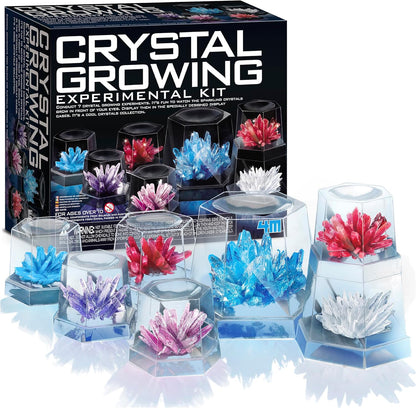 4M Crystal Growing Science Kit - 3 Colored Crystals - Easy DIY STEM Toys Lab Experiment Specimens, A Great Educational Gift for Kids & Teens, Boys & Girls Ages 10+