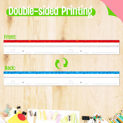 8 Packs Magnetic Number Line Boards, Dry Erase Writable and Erasable Math Board Addition & Subtraction White Board Magnets for Kids, Students, Classroom and Home (Each Measures 12” x 3.5”)