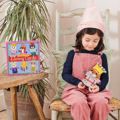 eeBoo: Dress Up Lacing Cards: Occupations - Set of 5 Characters Outfits & Laces, Create Combinations, Preschool Arts & Crafts, Kids Ages 3+