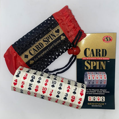 Geospace Original Math Spin Educational Travel Edition for Kids with Numbers & Arithmetic Operations- Handheld Magnetic Learning Game with 8 Magnetic Spin Wheels & Handmade Storage Pouch
