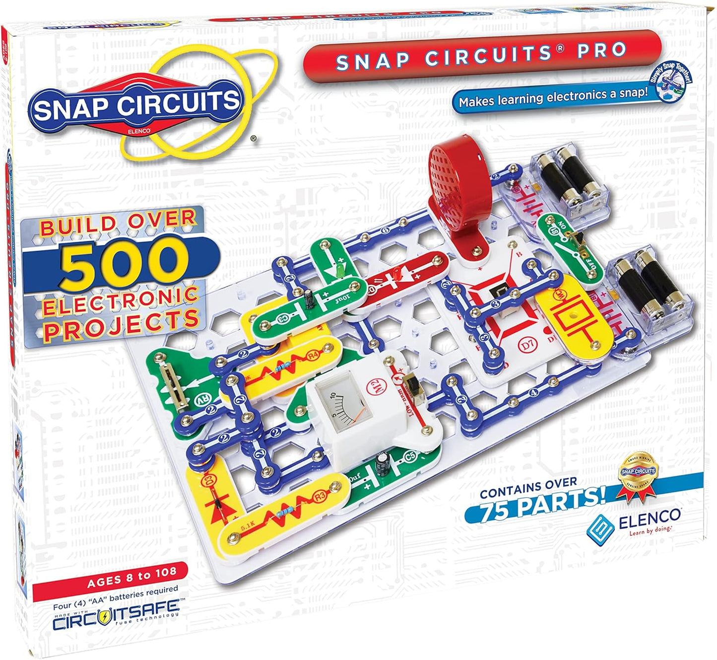 Snap Circuits Classic SC-300 Electronics Exploration Kit | Over 300 Projects | Full Color Manual Parts | STEM Educational Toy for Kids 8+ 2.3 x 13.6 x 19.3 inches