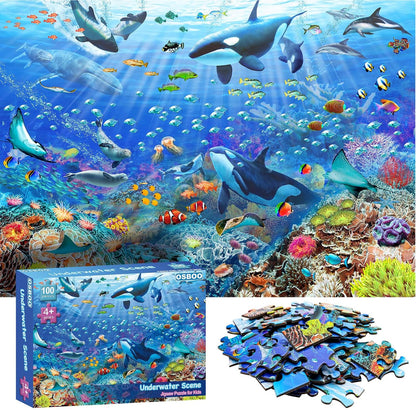 Jigsaw Puzzles for Kids Ages 3-5, 4-8, 6-8 Boys Girls - 60 Piece Construction Site - Large Piece Children Floor Jigsaw Puzzles - Science Educational Toys for 3 4 5 6 7 8 Years Old