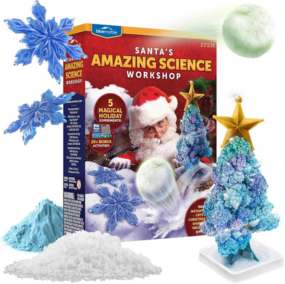 Blue Marble Science Surprise Christmas Ornament Kit for Kids- 4 Dig Kit Ornaments with Gemstone and Dinosaur Dig Bricks, Dino Digging Toys for Kids, Gem Excavation Stocking Stuffer for Boys and Girls