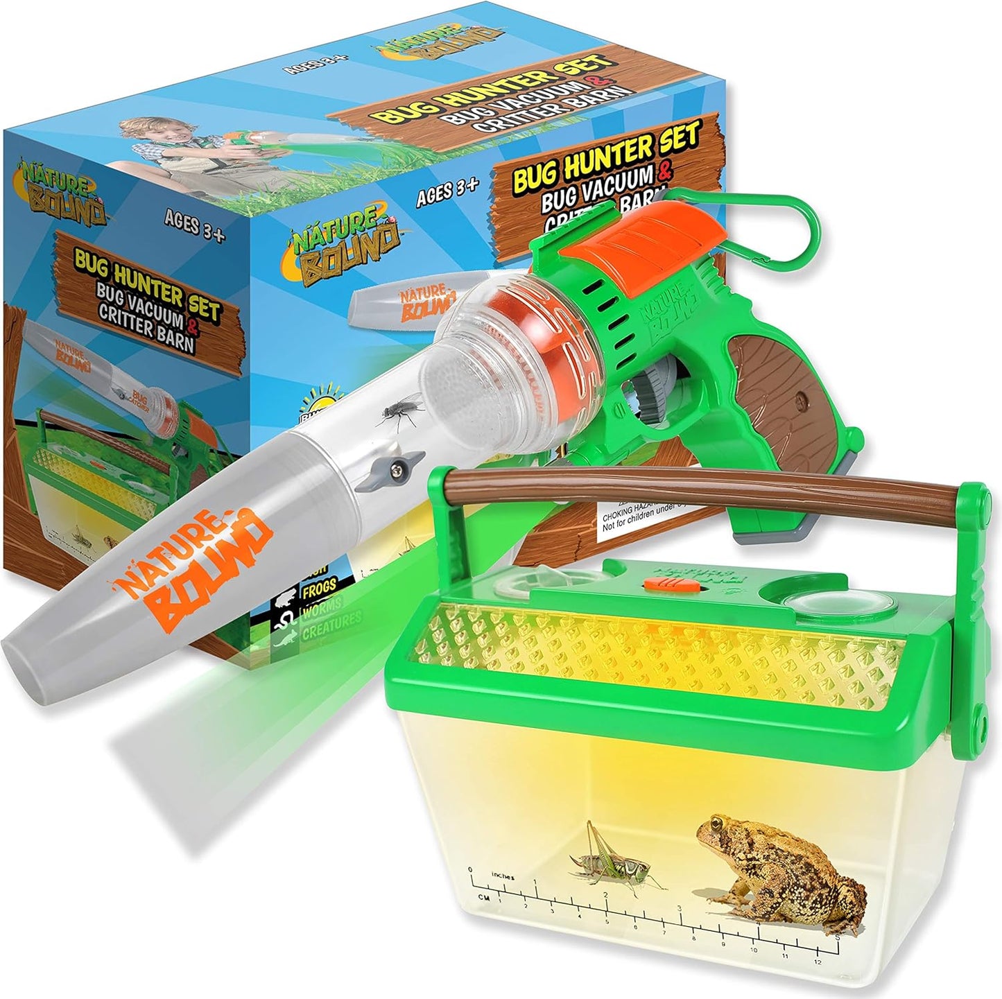 Nature Bound Bug Catcher Vacuum with Light Up Critter Habitat Case, Eco-Friendly Outdoor Toys for Kids, Includes Vacuum and Cage, Bug Vacuum for Kids Toy, Bug Catcher Vacuum