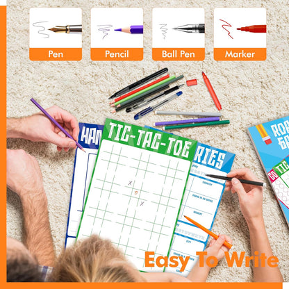 Pen Control & Tracing Activity Pad, 80 Tear-off Sheets Alphabet & Number Handwriting Practice Notepad for Kids, Letters A-Z/Numbers1-20/Patterns Tracing Workbook for Plane, Car Travel, Road Trip