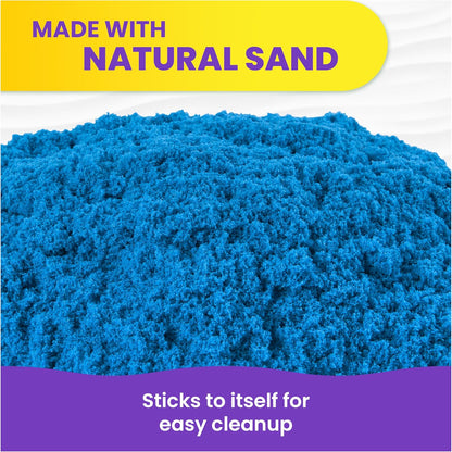 Kinetic Sand, 2lbs Blue Play Sand, Moldable Sensory Toys for Kids, Resealable Bag (Packaging May Vary), for Ages 3 and up